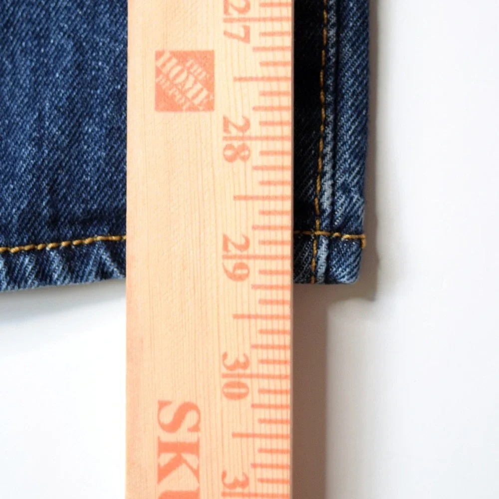 Levi's 501 Men's 35x29 Original Straight Leg Button Fly Dark Wash Denim Jeans